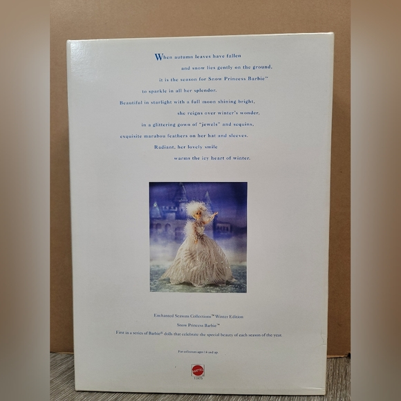 1994 Snow Princess Barbie Enchanted Seasons Collection #11875 - Picture 6 of 11